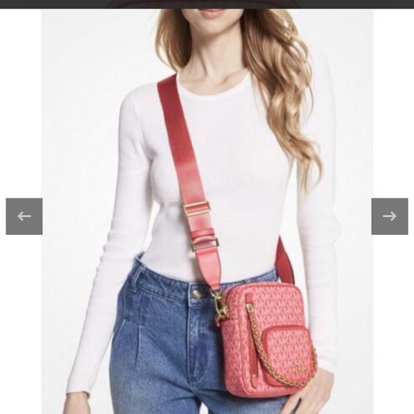 BNWT Michael Kors Elliot Utility Crossbody Bag in dahlia - Picture 1 of 9